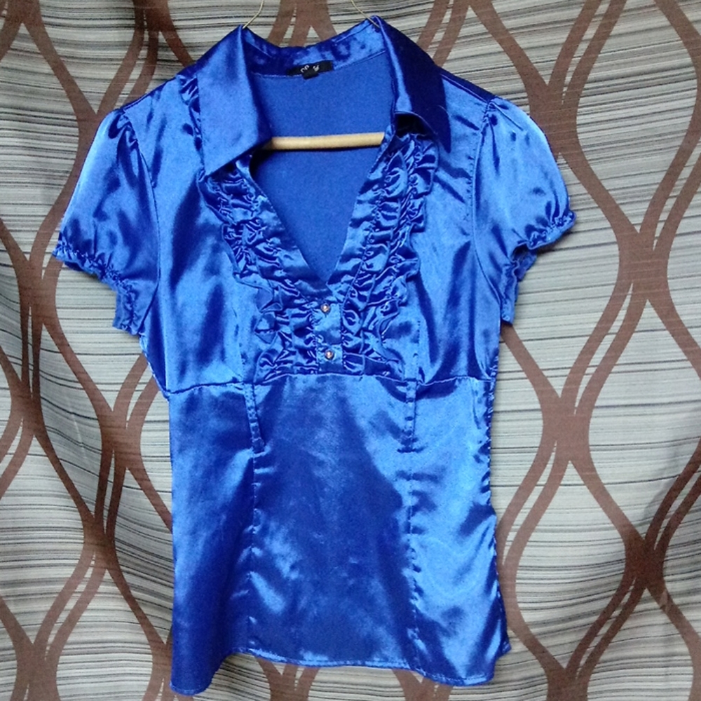 Silky Blue Blouse